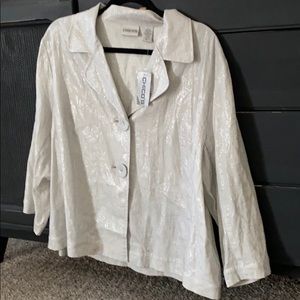 Chico’s Size 3/4 (XL) Linen Jacket